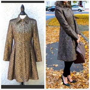 Alice + Olivia Couture spotted princess style gold & brown coat/dress